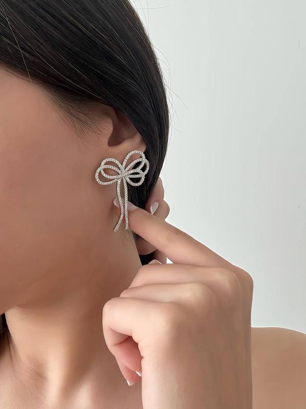گوشواره جواهری پاپیون