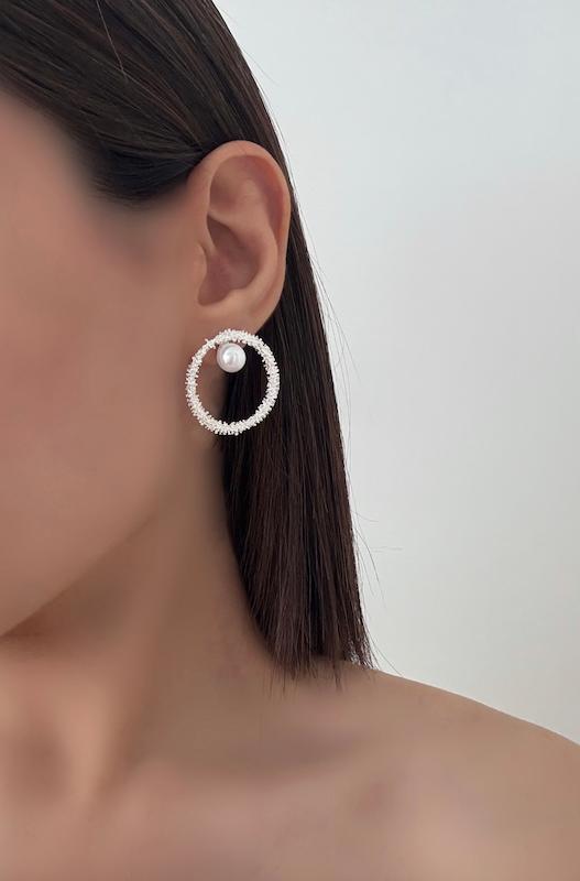 گوشواره خاویاری مروارید دار