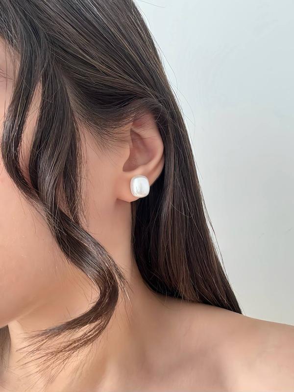 گوشواره مروارید مربع