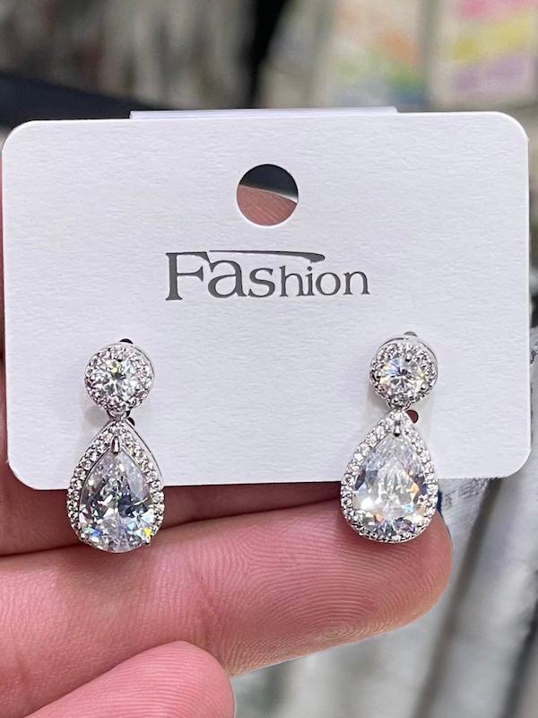 گوشواره جواهری اشک کوچک