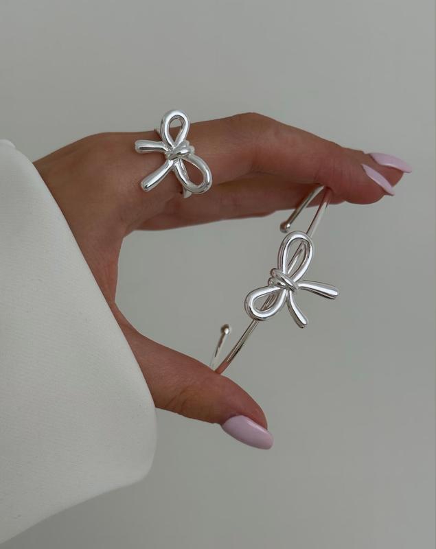 ست بنگل و انگشتر پاپیون 