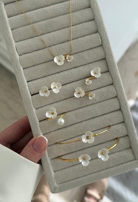 ست گل صدف طبیعی 