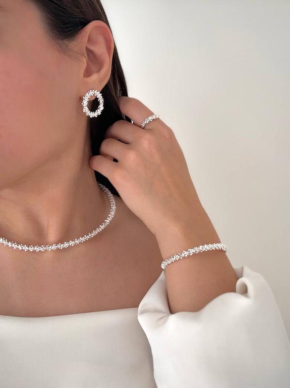 ست خاویاری ( مدل طوق و بنگل)