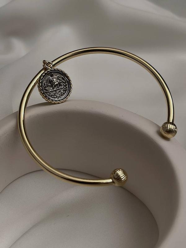 بنگل سکه پهلوی گرد آویز