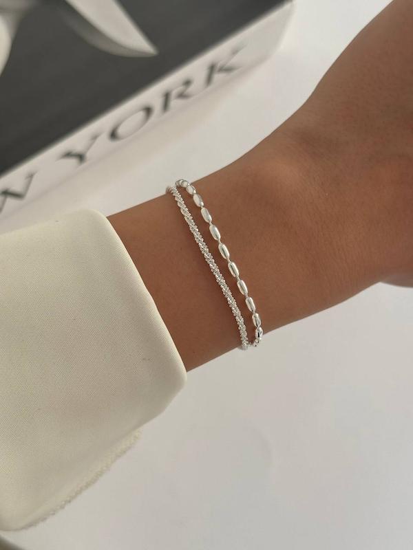 دستبند مینیمال ۲ لاین خاویاری