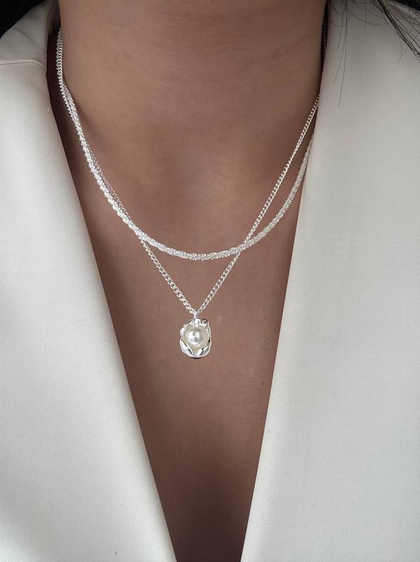 گردنبند های مینیمال آبکاری نقره 