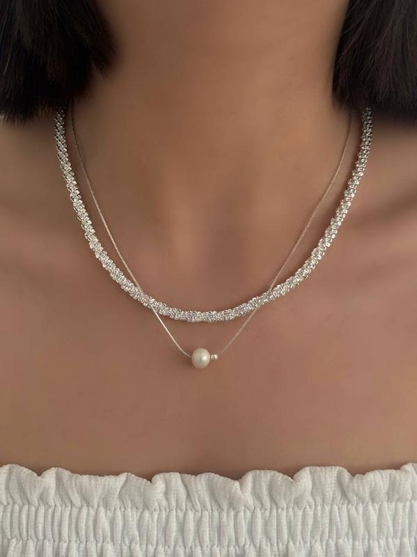 گردنبند خاویاری+ گردنبند تک مروارید 