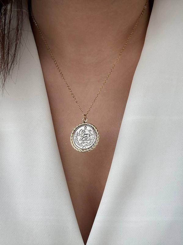 گردنبند سکه شیر و خورشید