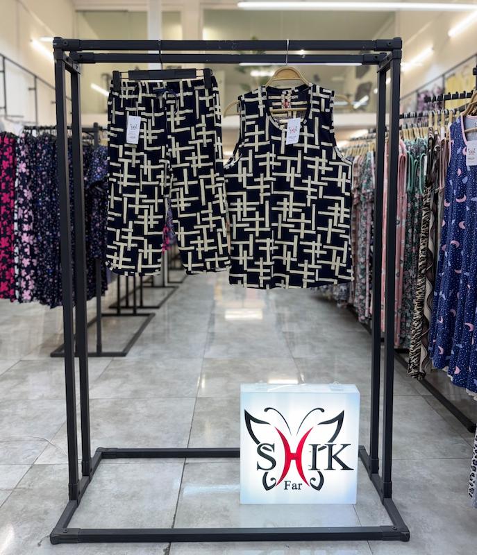 ست تاپ رکابی و شلوارک زنانه 