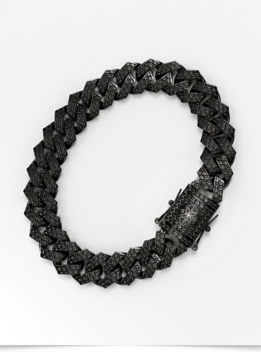 CUBAN ICED BRACELET - BLACK