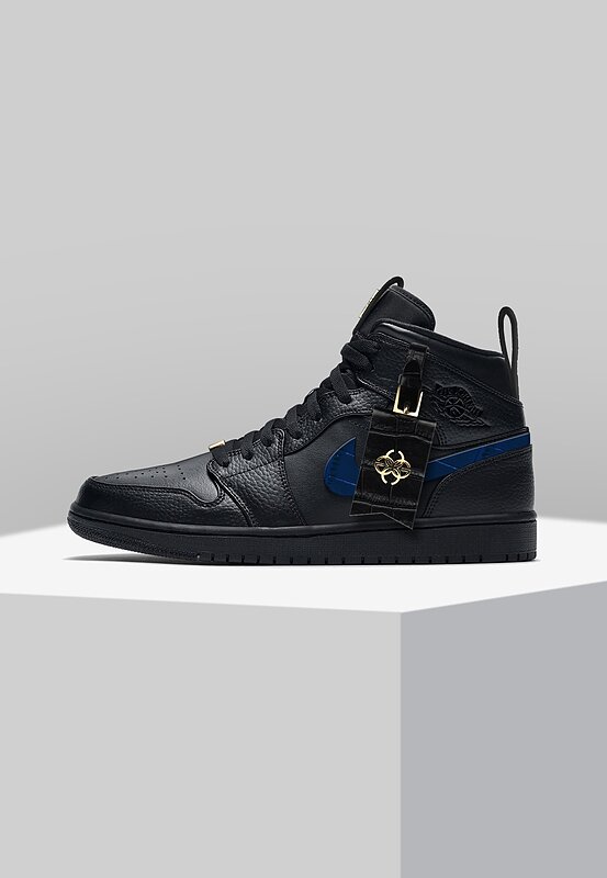 Sneaker - Customized AJ1 Mid Blue  اسنیکر AJ1 مید بلو