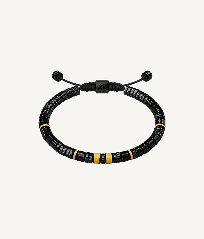 Bracelet EV Black Modena Yellow دستبند مشکی Modena Yellow