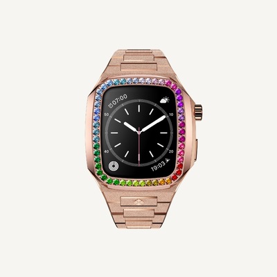 قاب اپل واچ Apple Watch Case - EVF - RAINBOW Frosted Rose Gold