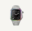 قاب اپل واچ Apple Watch Case - EVF - RAINBOW Frosted Silver