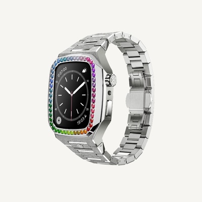 قاب اپل واچ Apple Watch Case - EVF - RAINBOW Frosted Silver
