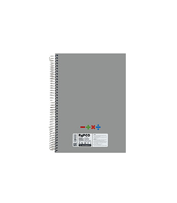 دفتر سیمی 160 برگ پاپکو - وزیری جلد سخت PN-6177 طرح MATH