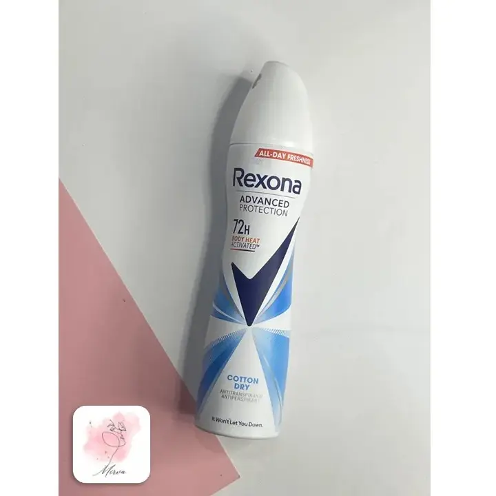 اسپری ضدتعریق زنانه رکسونا مدل Ita 72H Cotton Dry حجم 200 میلی‌لیتر