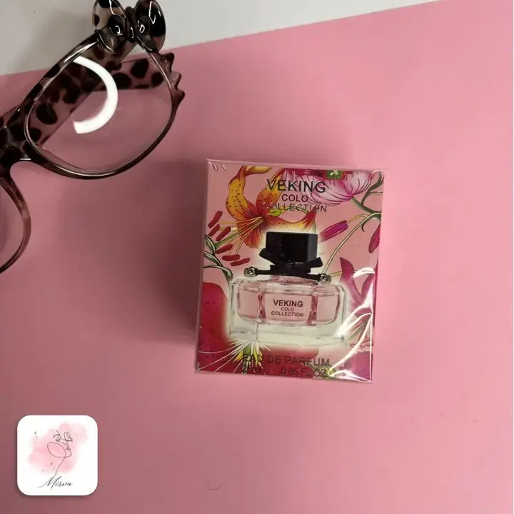 عطر مینی گوچی فلورا صورتی کد 073 برند ویکینگ حجم 25 میلی لیتر