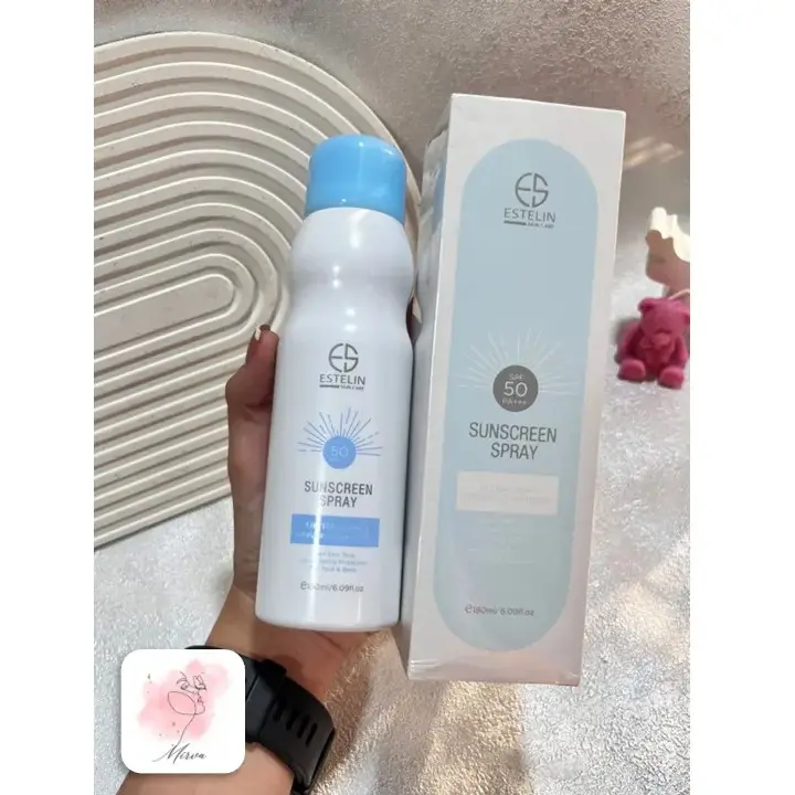 اسپری ضدآفتاب بی‌رنگ استلین SPF50 | حجم 180 میل