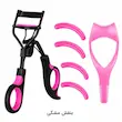 فرمژه مشکی و صورتی با دسته حلقه ای ست 6in1