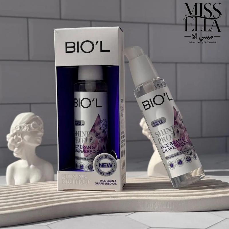 سرم مو بیول حاوی رون هسته انگور  و سبوس برنج حجم 80 میل BIOL 