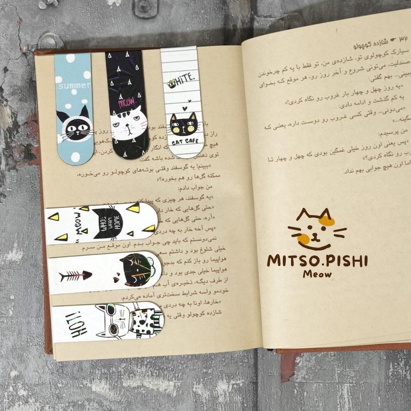 بوک مارک مگنتی طرح گربه