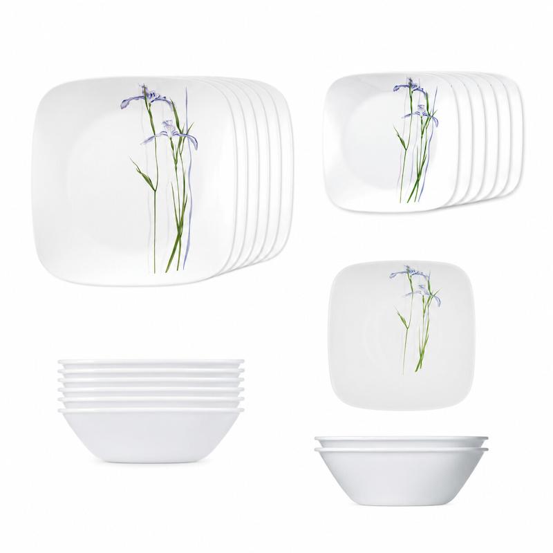 سرویس 32 تکه مربع شادو آیریس corelle