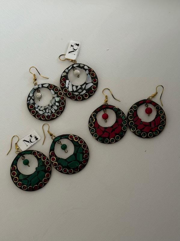 گوشواره دستساز هندی کد ۳