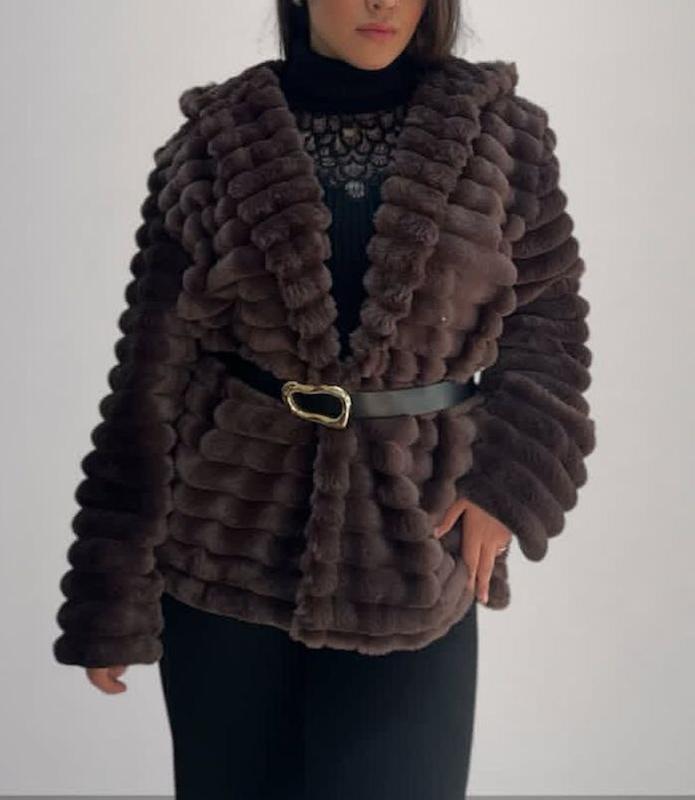 پالتو خز کلاه دار