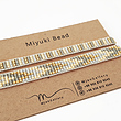 M0130 _ دستبند طوسی، کرم و طلایی 5 رج و 3 رج ( منجوق میوکی )