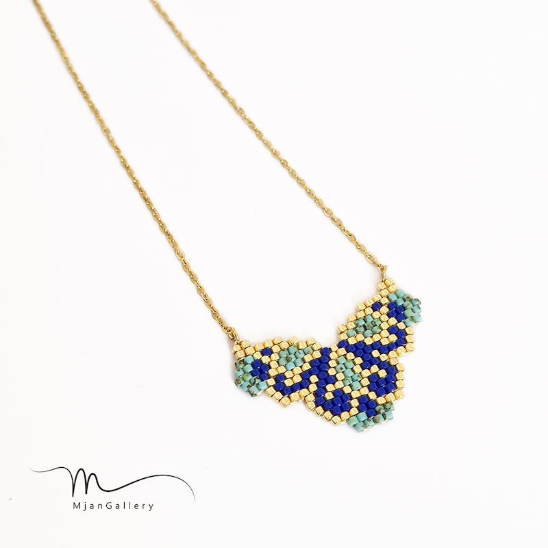 M0074 _ گردنبند سنتی منجوقی ( منجوق میوکی )