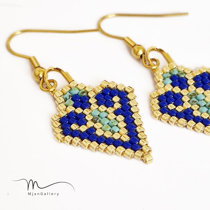 M0250 _ گردنبند و گوشواره سنتی ( منجوق میوکی)