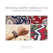 M0181 _ دستبند سنتی فرش ایرانی، مدل 1 ، 19 رج ( منجوق میوکی )