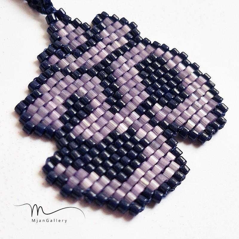 M0744 _ گردنبند اوم، گردنبند اُم ( منجوق میوکی و ابریشمی )