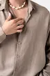پیراهن لینن تک خط Bershka 