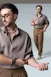 پیراهن ساده کجراه Bershka مردانه | پارچه گرم‌دار کجراه رامبلا ترک