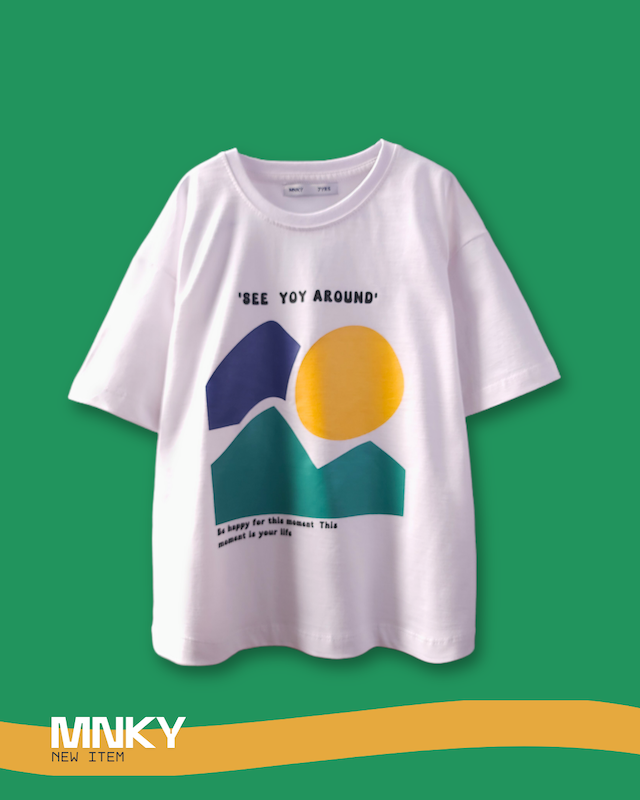 پک 4 عددی تیشرت سفید 7 تا 10 سال طرح اشکال هندسی کد 1618