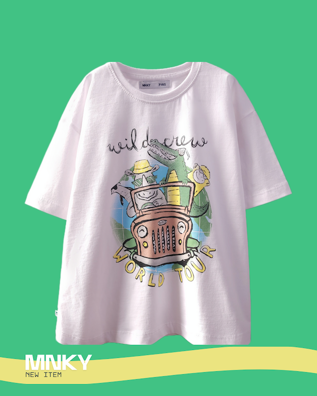 پک 4 عددی تیشرت سفید 7 تا 10 سال طرح جیپ و حیوانات کد 1619