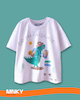 پک 4 عددی تیشرت سفید 3 تا 6 سال طرح دایناسور کمپ کد 1591