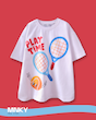 پک 4 عددی تیشرت سفید 7 تا 10 سال طرح راکت تنیس کد 1628