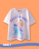 پک 4 عددی تیشرت سفید 3 تا 6 سال طرح خرچنگ موج سوار کد 1594