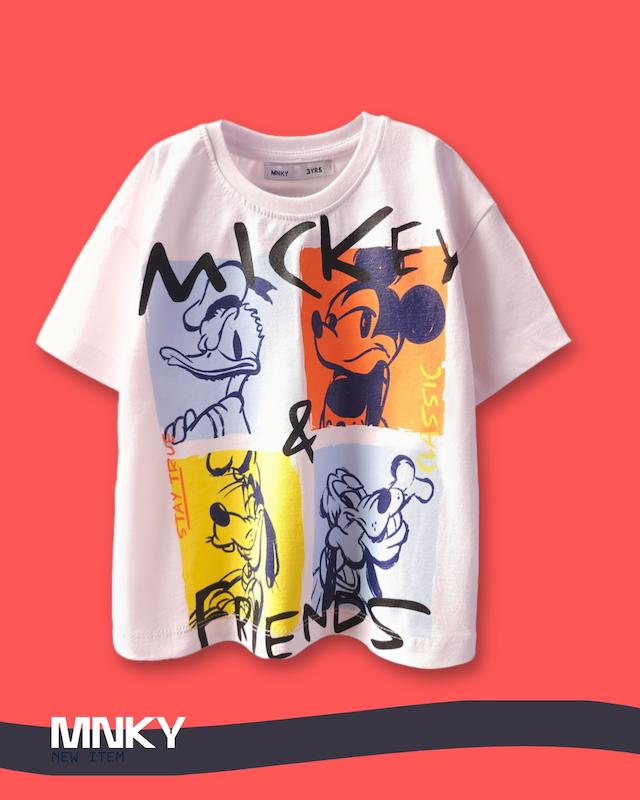 پک 4 عددی تیشرت سفید 3 تا 6 سال طرح میکی 4تصویر کد 1607