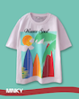 پک 4 عددی تیشرت سفید 7 تا 10 سال طرح 3تخته شنا کد 1634