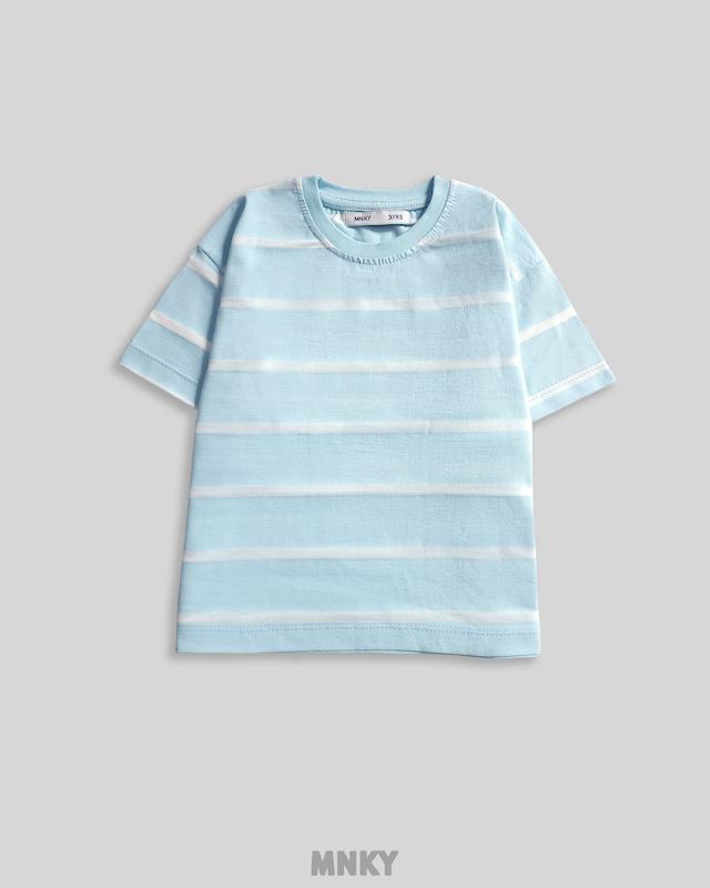 پک 4 عددی تیشرت راه راه - آبی آسمانی کد 1695