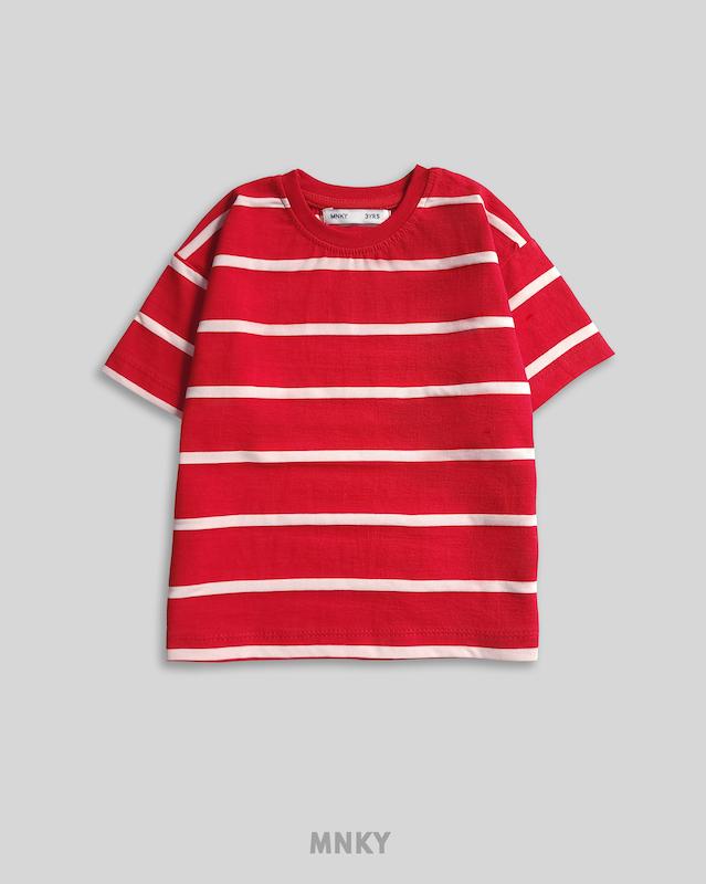 پک 4 عددی تیشرت راه راه - قرمز کد 1700