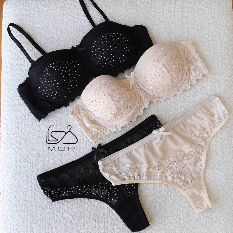 ست شورت و سوتین نگین دار برند مکسوریا