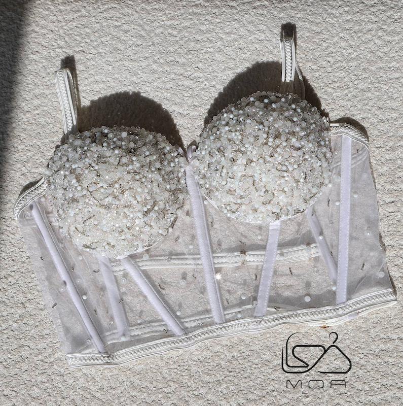 نیم تنه کرست سنگدوزی 