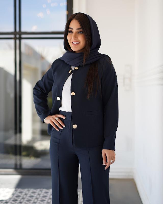 کراپ شلوار یقه گرد