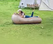 تشک بادی موجی اتوماتیک گرین لاین همراه با پمپ شارژی Inflatable Air Mattress Sofa