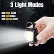 چراغ قوه شارژی مدل Light Keychain LED با نور مهتابى COB بدنه فلزى ضدآب و ضدضربه، مگنت دار، دربازكن چندمنظوره و سه حالت نوردهی